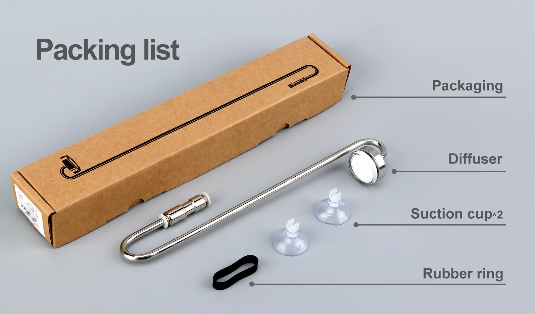 Stainless Steel Co2 Diffuser Packing List