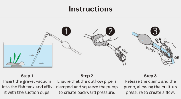 Aquarium Vacuum Cleaner Instructions